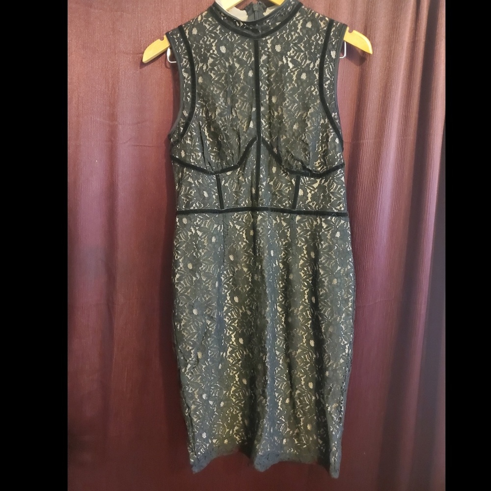 Lulu's - Black and Nude Mini Dress